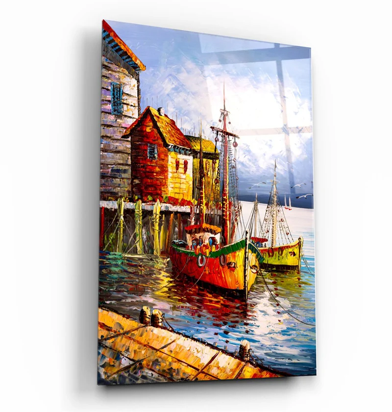 ・"Closed Door and Windows"・Glass Wall Art