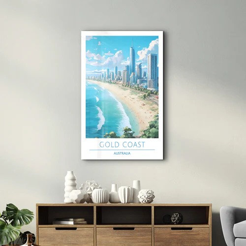 Gold Coast Australia-Travel Posters | Glass Wall Art - Image 2
