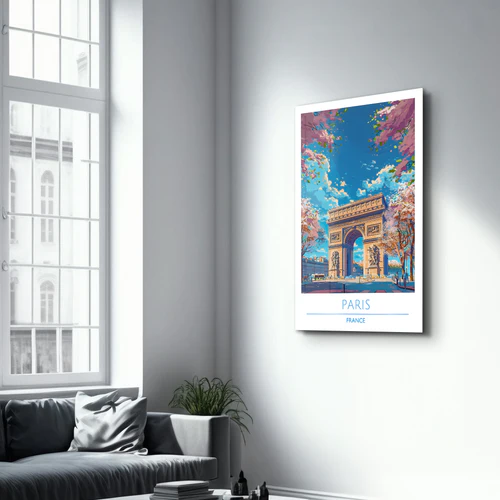 Paris France-Travel Posters | Glass Wall Art - Image 2
