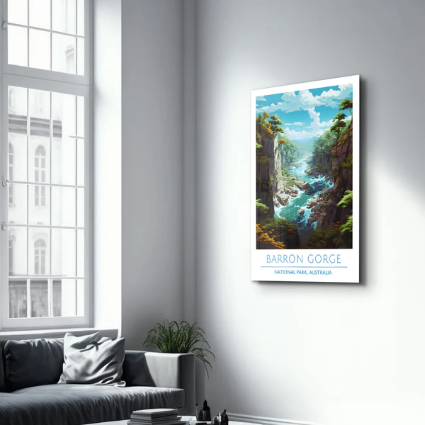 Barron Gorge-National Park Australia-Travel Posters | Glass Wall Art - Image 2