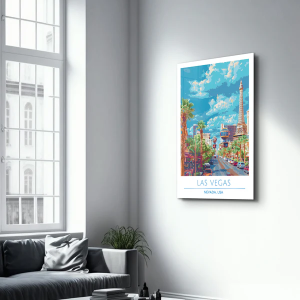Las Vegas-Nevada USA-Travel Posters | Glass Wall Art - Image 2