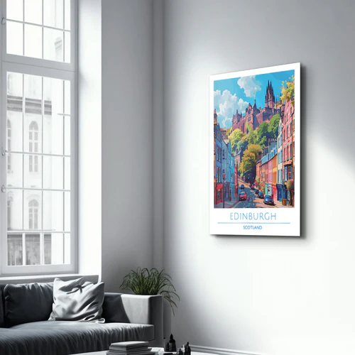 Edinburgh Scotland-Travel Posters | Glass Wall Art - Image 2
