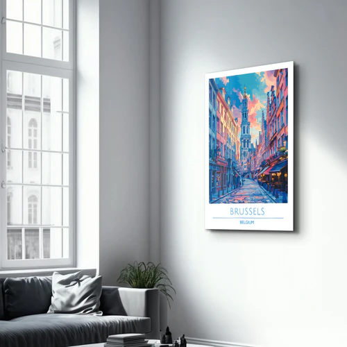 Brussels Belgium-Travel Posters | Glass Wall Art - Image 2