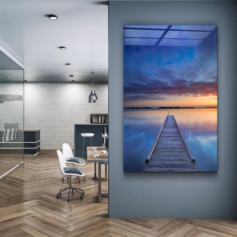 ・"Pier Portrait"・Glass Wall Art - Image 2