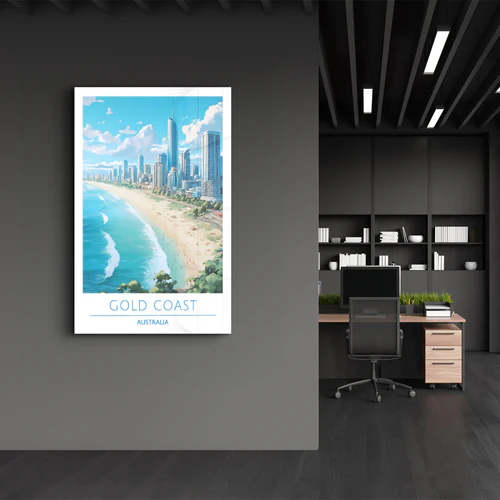 Gold Coast Australia-Travel Posters | Glass Wall Art - Image 3