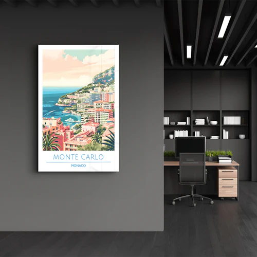 Monte Carlo Monaco-Travel Posters | Glass Wall Art - Image 3
