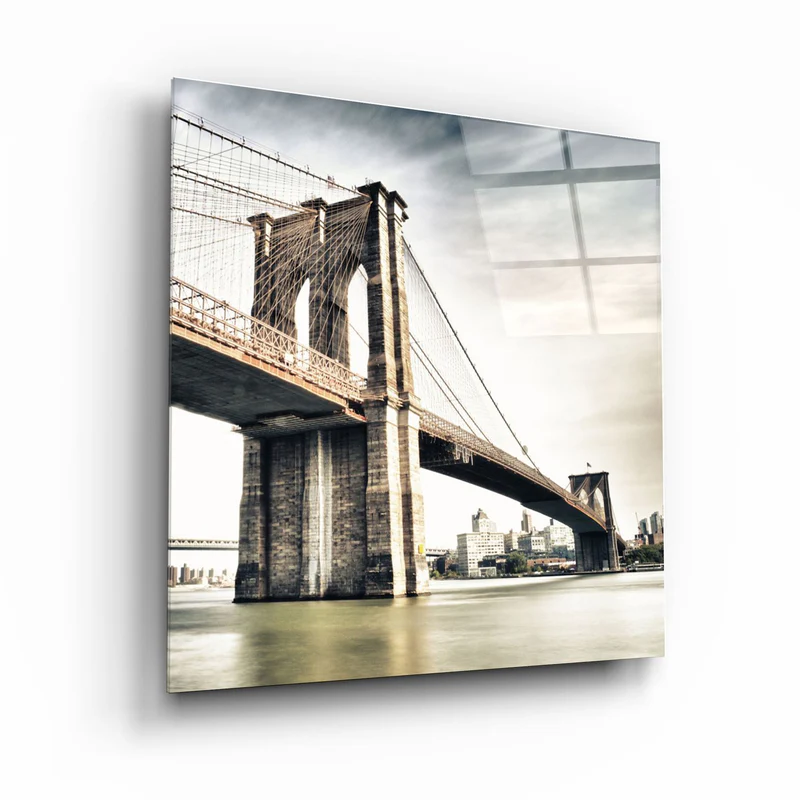 ・"Brooklyn Bridge"・Glass Wall Art