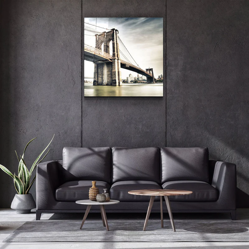 ・"Brooklyn Bridge"・Glass Wall Art - Image 2