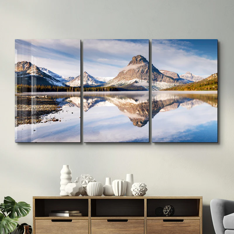 ・"Reflection of Nature - Trio"・Glass Wall Art - Image 3