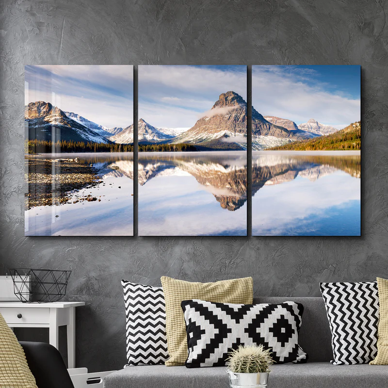 ・"Reflection of Nature - Trio"・Glass Wall Art - Image 2
