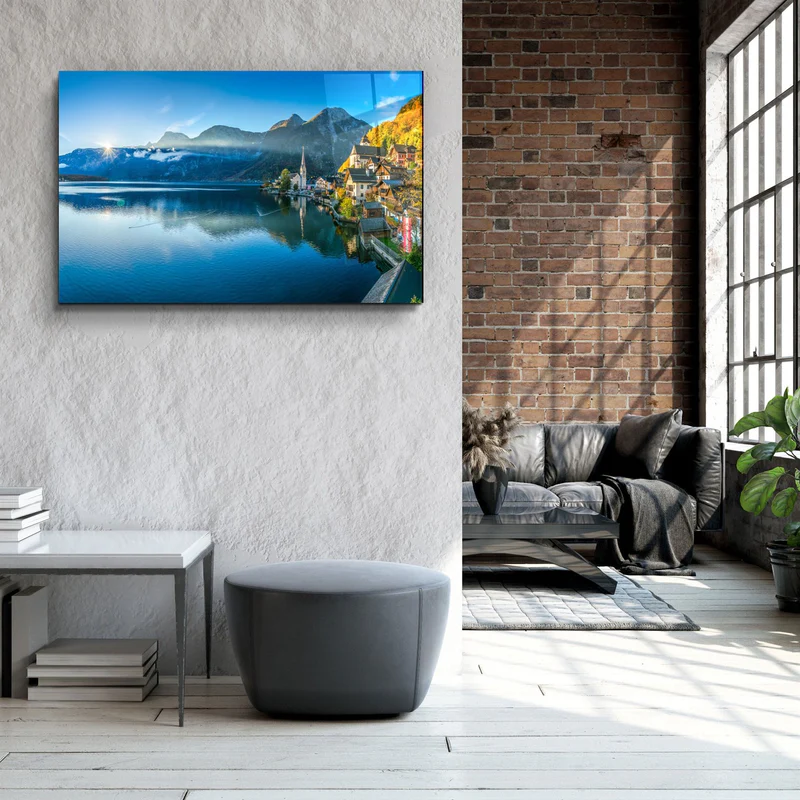 ・"The Edge of the Blue "・Glass Wall Art - Image 3