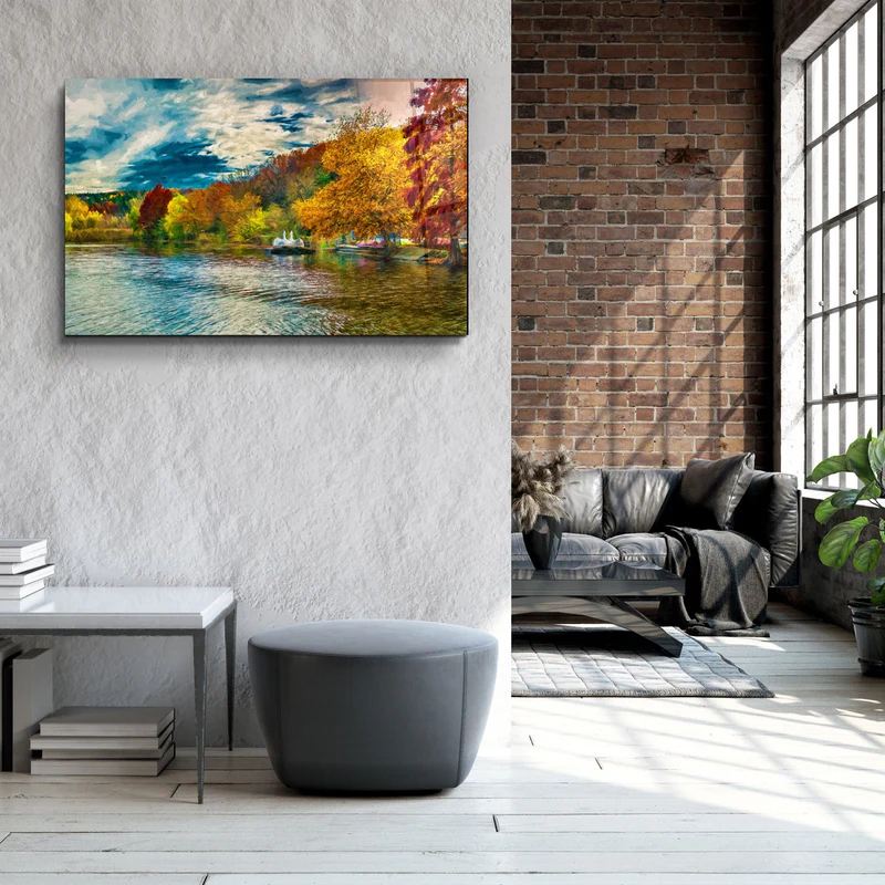 ・"Lake"・Glass Wall Art - Image 3