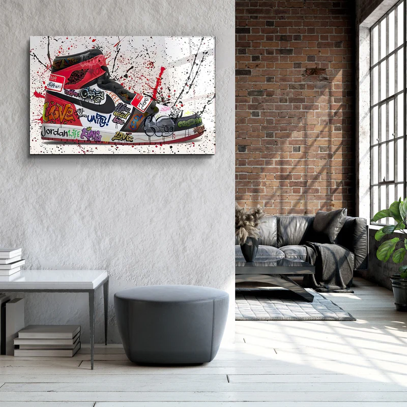 ・"Street Art Footwear"・Glass Wall Art - Image 3