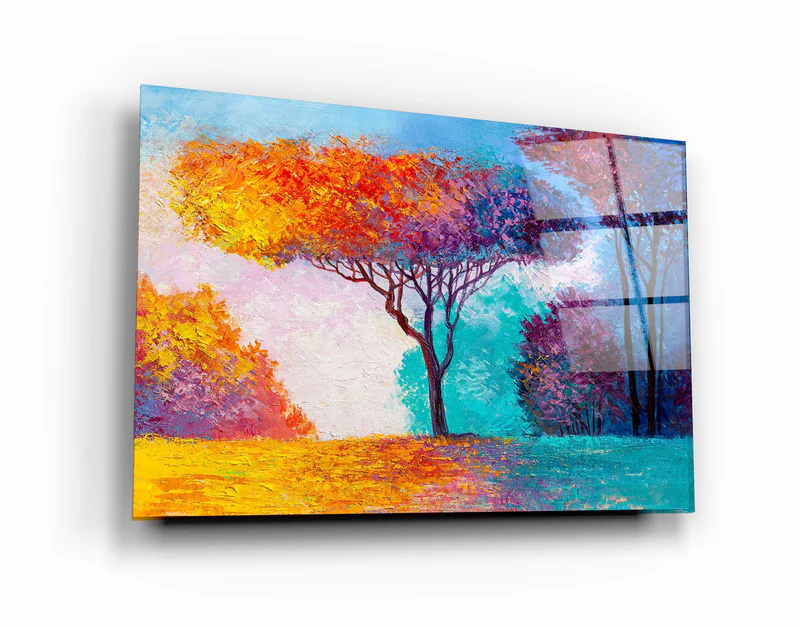 ・"Abstract City View"・Glass Wall Art