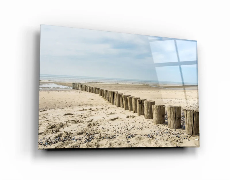 ・"Silent Beach"・Glass Wall Art