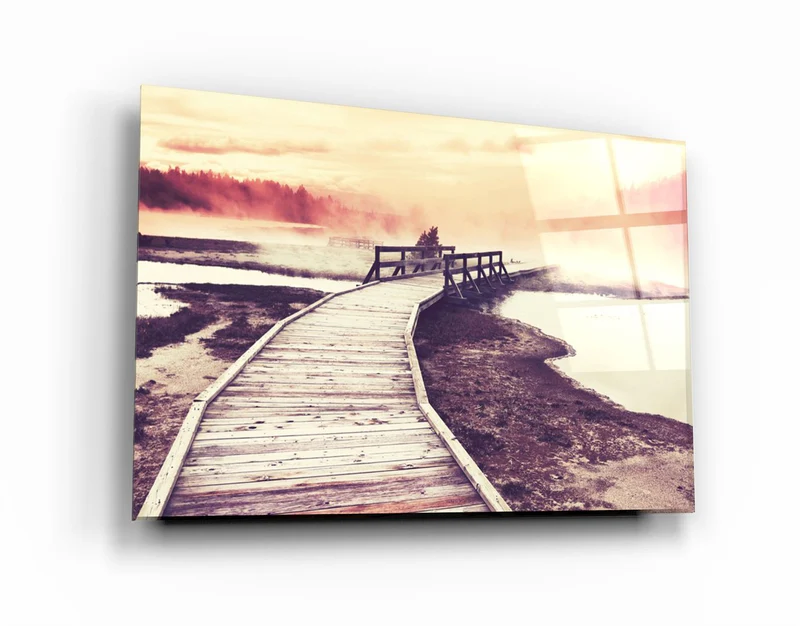 ・" In The Fog"・Glass Wall Art