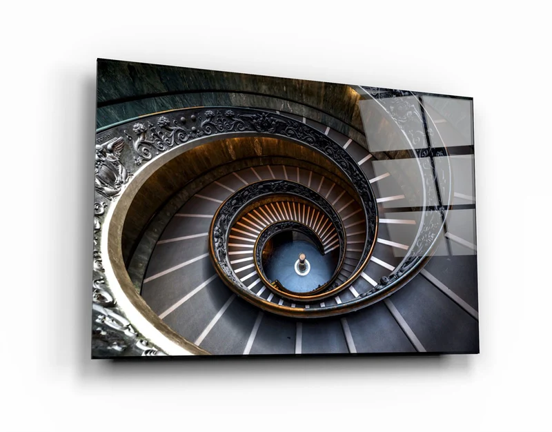 ・"Spiral"・Glass Wall Art