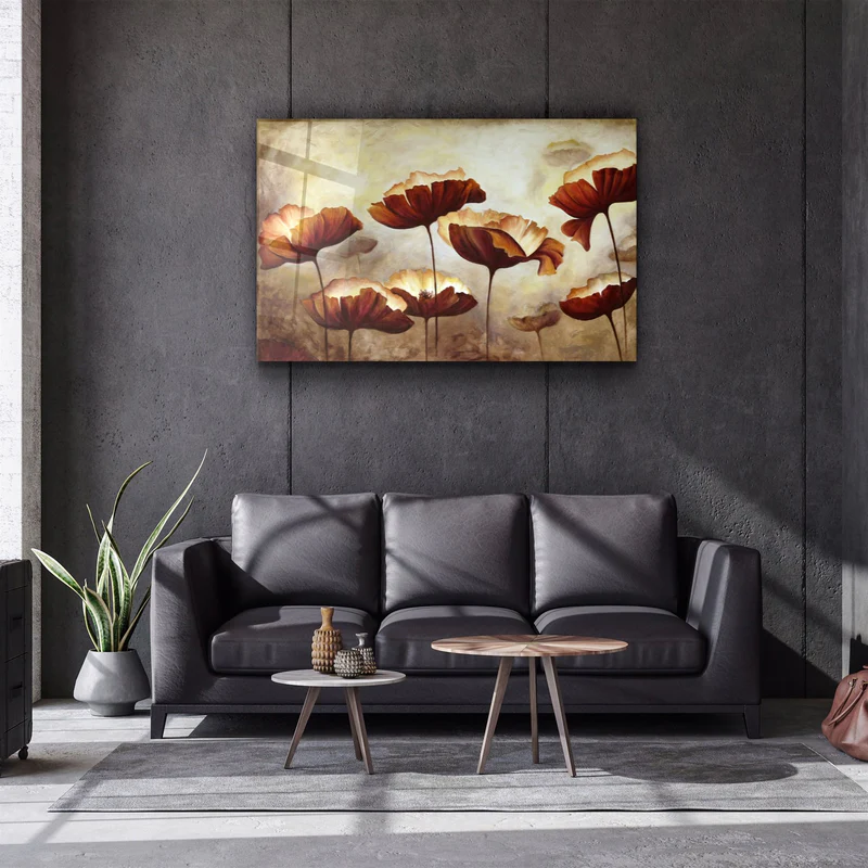 ・"Vintage Flowers"・Glass Wall Art - Image 2