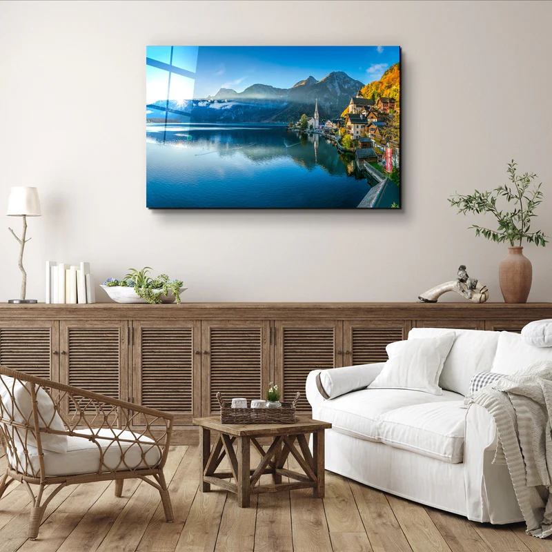 ・"The Edge of the Blue "・Glass Wall Art - Image 2