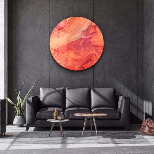 ・"Like Mars"・Rounded Glass Wall Art - Image 2