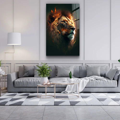 ・"Fire Lord"・Secret World Collection Glass Wall Art - Image 3