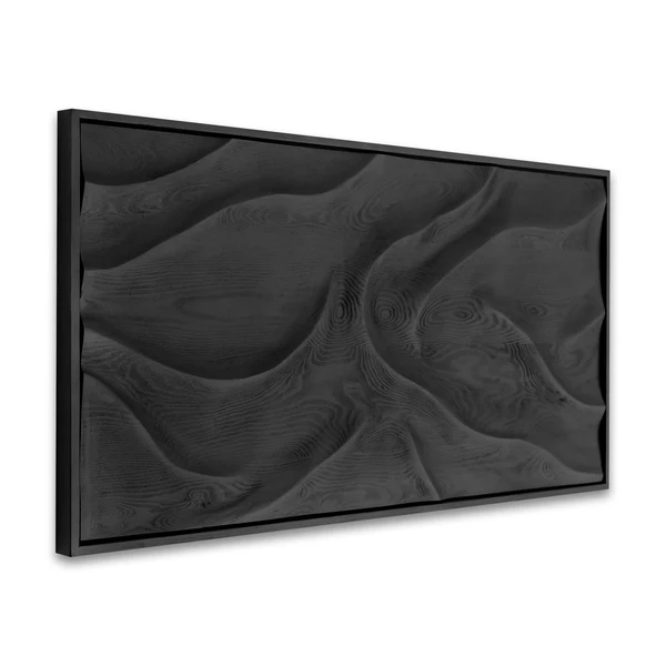 Black Wave | Premium Wood Handmade Wall Sculpture - Limited Edition - Image 2