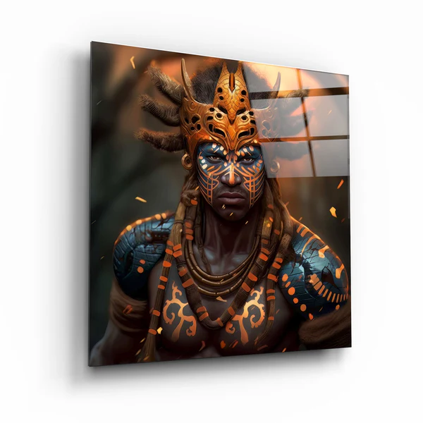 ."Warriors 1". Secret World Collection Glass Wall Art