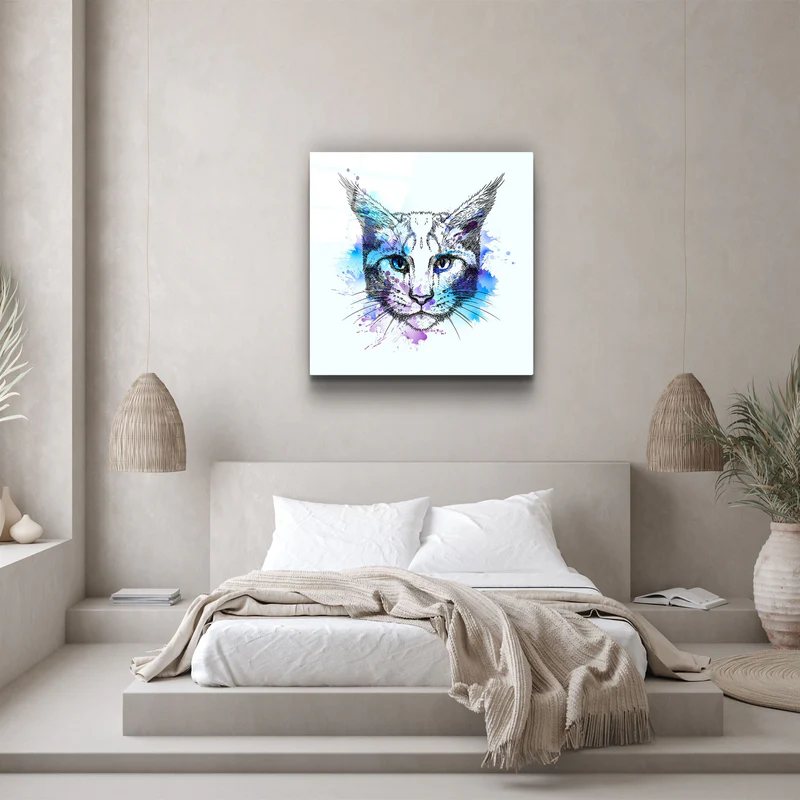 ・"Cat"・Glass Wall Art - Image 3