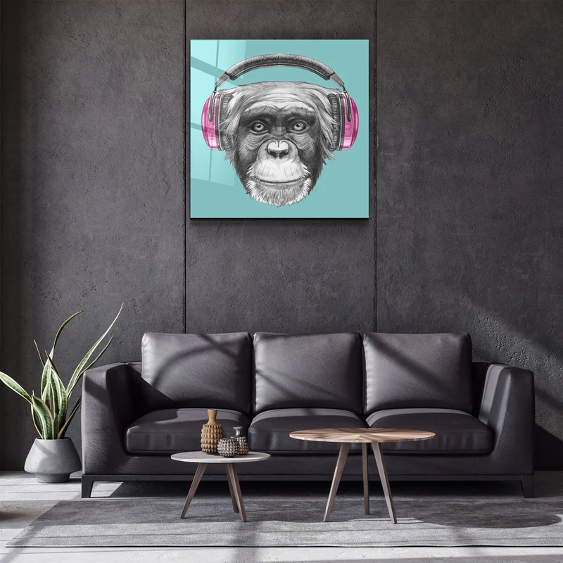 ・"Monkey"・Glass Wall Art - Image 2