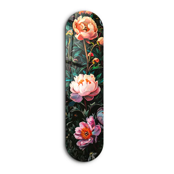 Flowers Painting V1 | Glass Wall Art