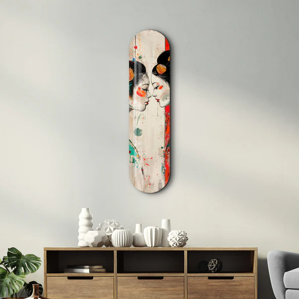 Girls in Yukata | Glass Wall Art - Image 3