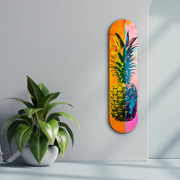Ananas Pink Orange| Glass Wall Art - Image 3