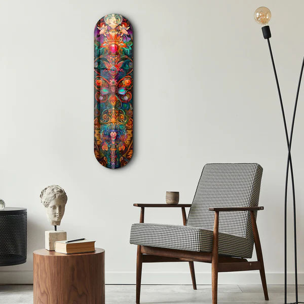 Bohemian Flower Dream V4 | Glass Wall Art - Image 2