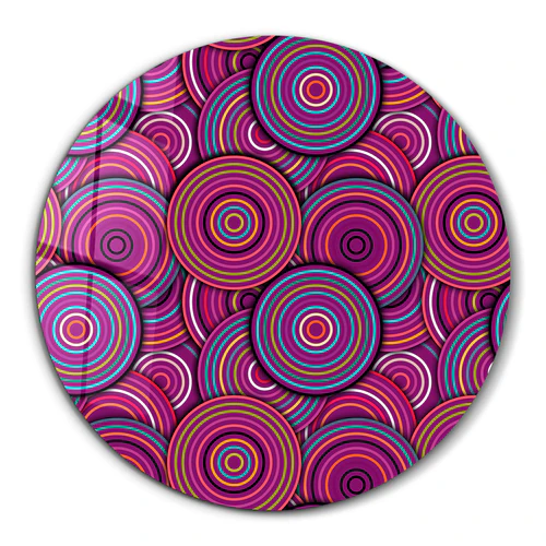 ・"Purple Dream"・Rounded Glass Wall Art