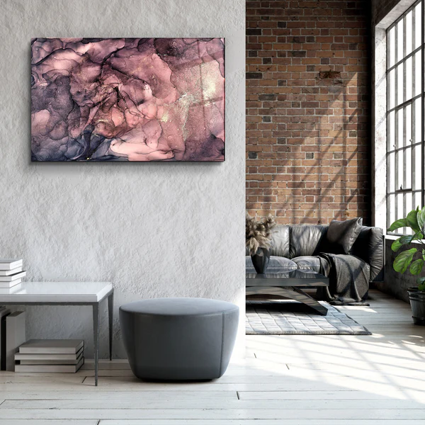 ・"Purple Wave Pattern V3"・Glass Wall Art - Image 3