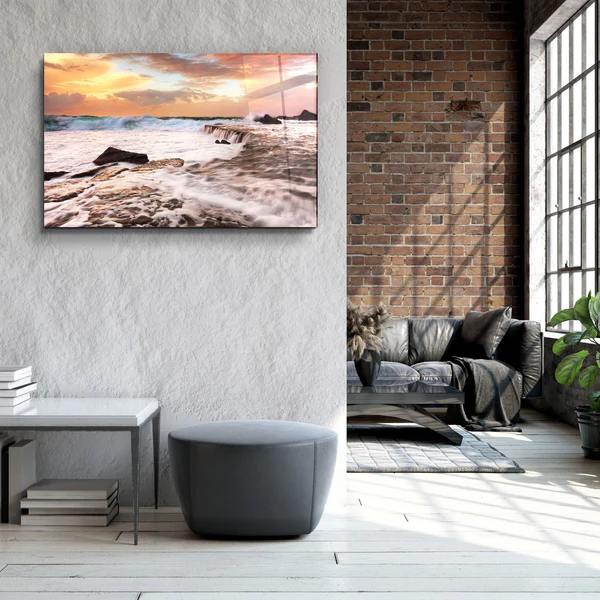 ・"Raging Waves"・Glass Wall Art - Image 2