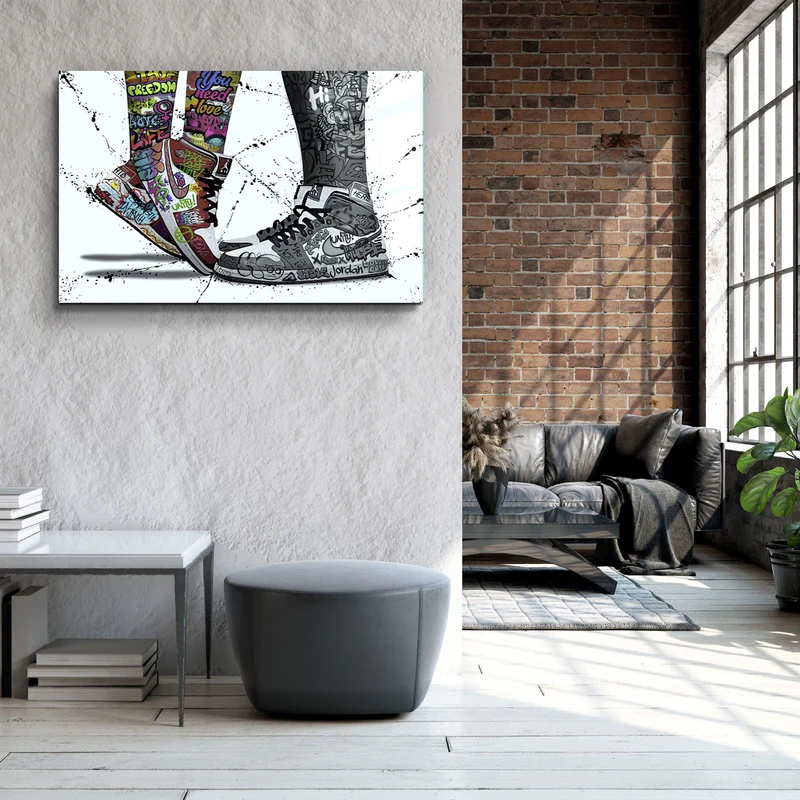 ・"Street Art Footwear V2"・Glass Wall Art - Image 3