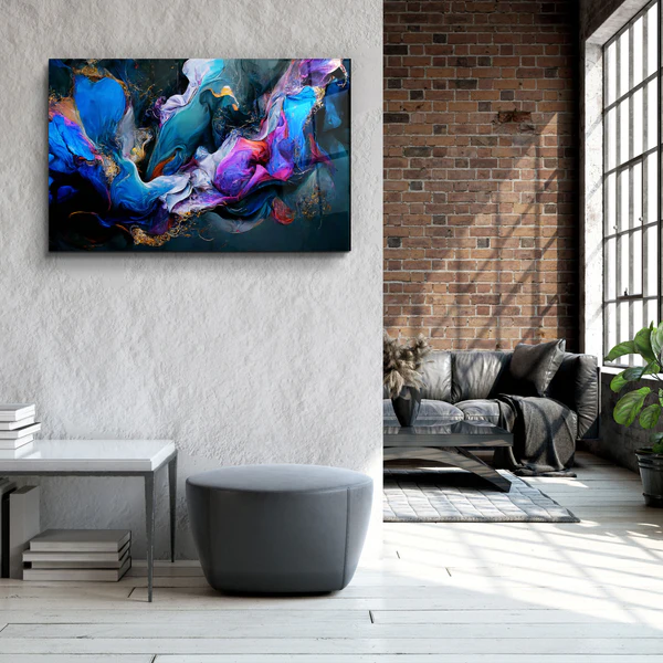 ・"Abstract Oil Painting"・Glass Wall Art - Image 3