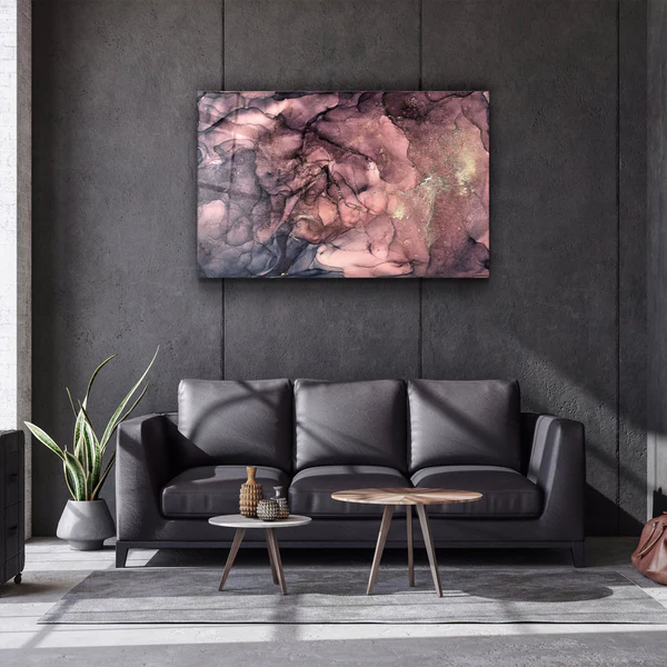 ・"Purple Wave Pattern V3"・Glass Wall Art - Image 2
