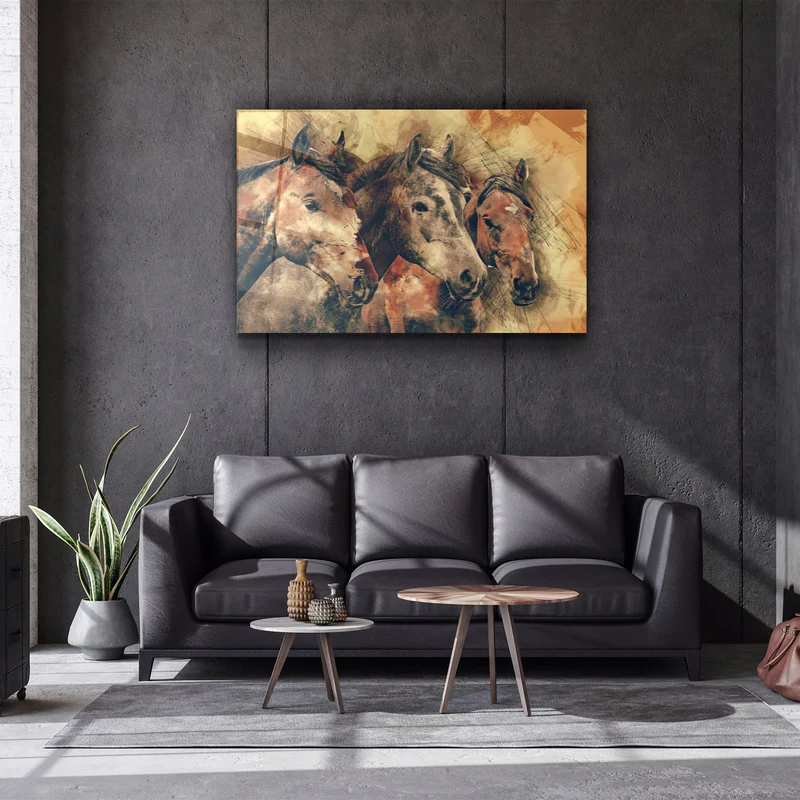 ・"Horses"・Glass Wall Art - Image 3
